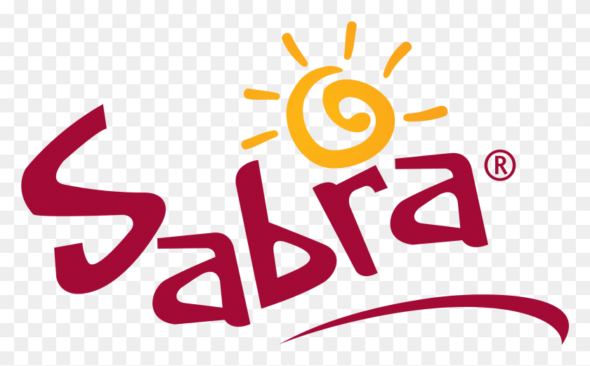 2523x1492 Sabra Logo Sabra Hummus Logo Transparent, Text, Alphabet HD PNG Download