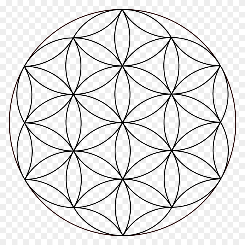 1912x1913 Sacred Simple Flower Of Life Vector, Moon, Outer Space, Night HD PNG Download
