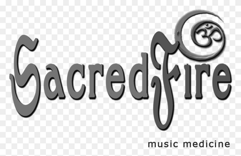 809x503 Sacredfire Music Medicine Logo Transparent Bgd Calligraphy, Text, Alphabet, Label HD PNG Download