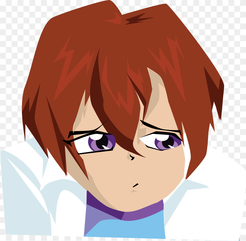 Sad Anime Boy Icons, Book, Comics, Publication, Person Sticker PNG
