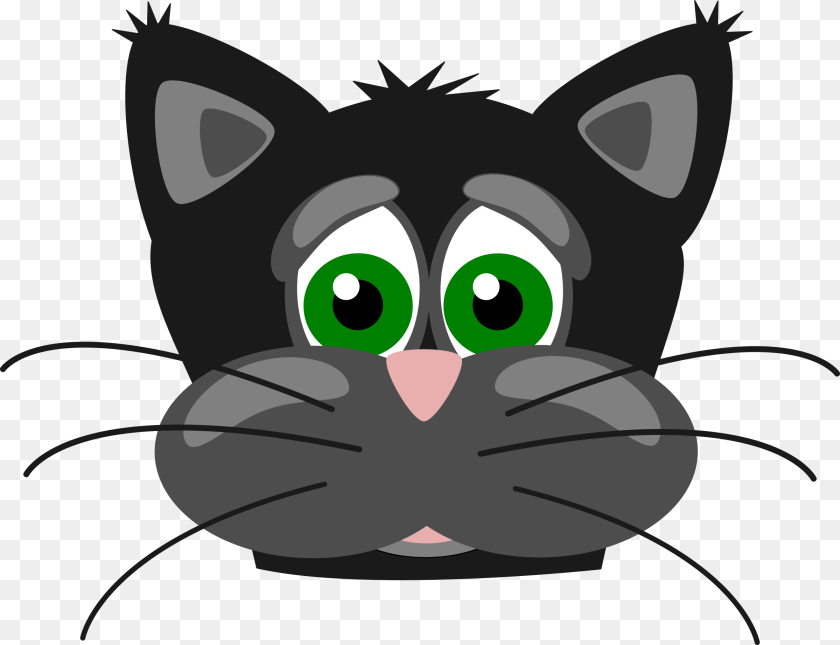 Sad Cat Library Library Sad Black Cat Cartoon, Snout, Animal, Fish, Sea Life PNG