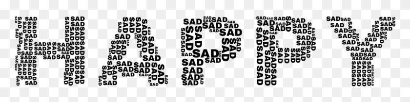 961x185 Sad Happy Emotions Typography Type Text Words Happiness Depression, Gray, World Of Warcraft HD PNG Download