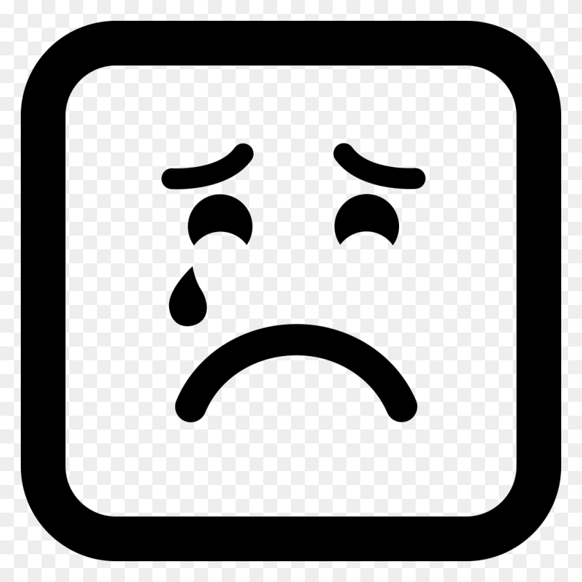 980x980 Sad Suffering Crying Emoticon Face Comments Suffering Icon, Stencil, Symbol, Logo HD PNG Download