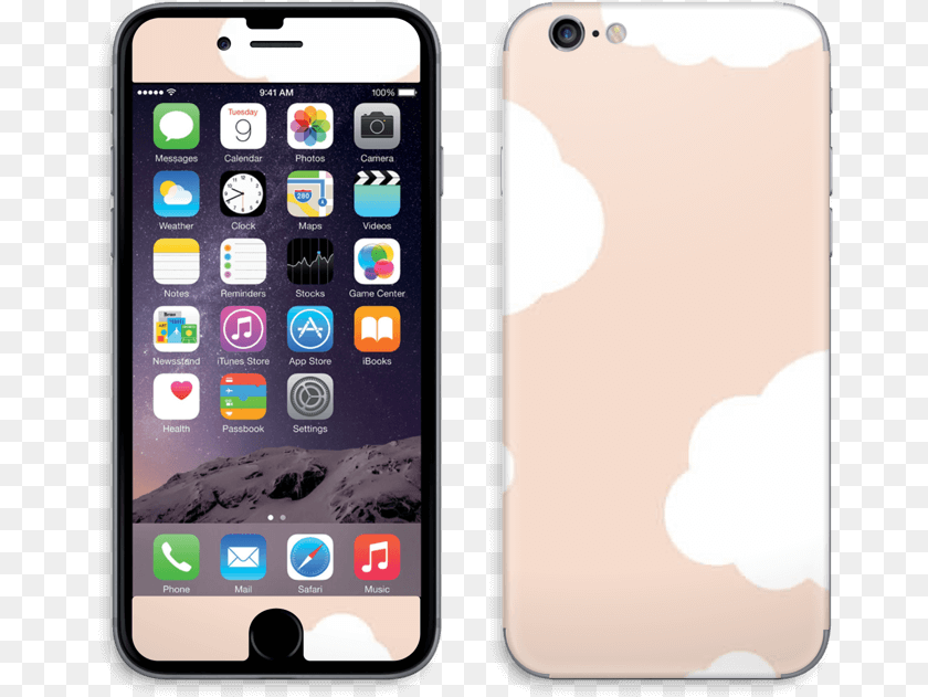 667x631 Safe Cloud Peachy Warmth Skin Iphone 66s Gui In Mobile Devices, Electronics, Mobile Phone, Phone Transparent PNG