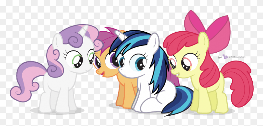 801x352 Safe Scootaloo Apple252bbloom Sweetie252bbelle My Little Pony Spike Apple Bloom Kissing, Graphics, Doodle HD PNG Download