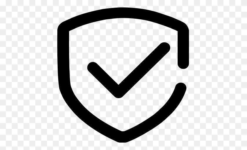 Safeguard Security Shield Icon With And Vector Format, Gray Sticker PNG
