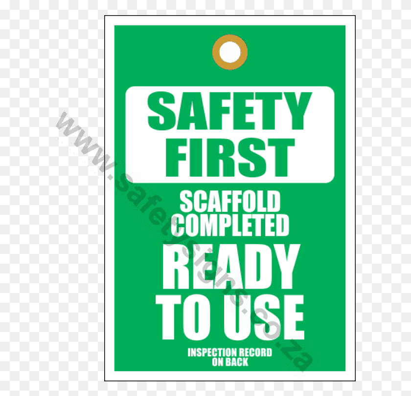 614x751 Safety First Scaffold Completed Tag First Responder, Poster, Advertisement, Text HD PNG Download