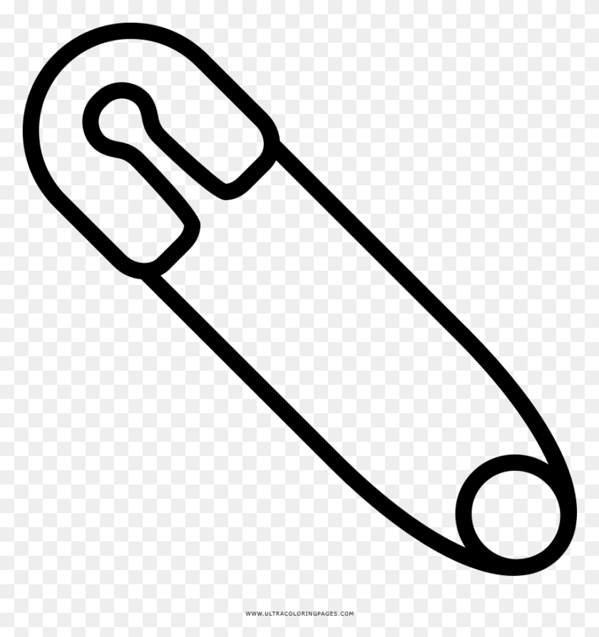 851x911 Safety Pin Coloring, Gray, World Of Warcraft HD PNG Download