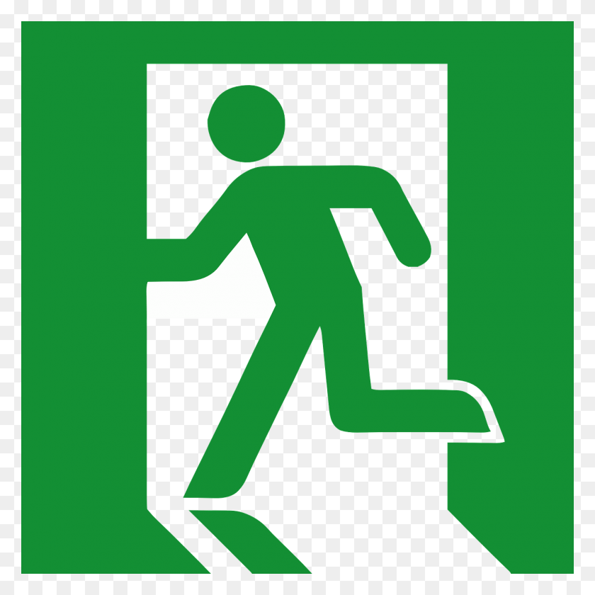 1280x1280 Safety Running Man Symbol Fire Exit Sign Vector, Sign, Road Sign, Person HD PNG Download