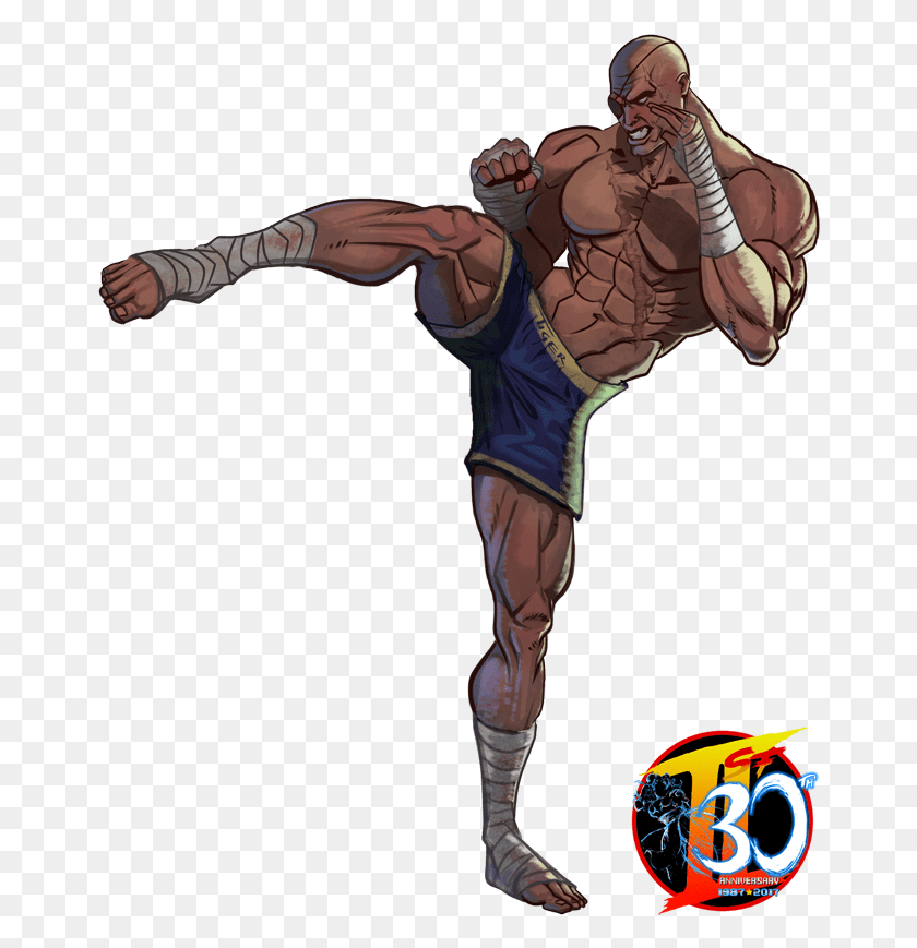 662x809 Sagat By Androsm Sagat Street Fighter, Person, People, Team Sport HD PNG Download