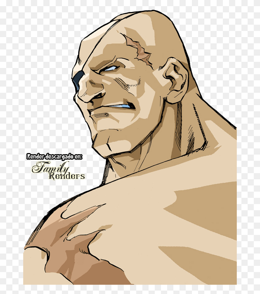 691x891 Sagat Street Fighter, Head, Face, Neck HD PNG Download