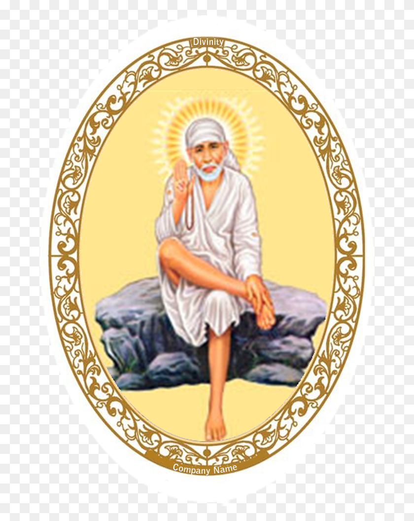 Saibaba Photo Frame, Person, Human, Text HD PNG Download