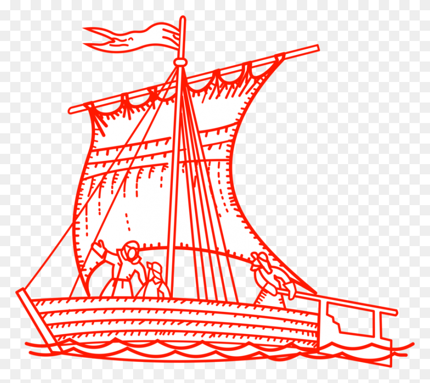 851x750 Sailboat Clipart Pink Boat Mast, Symbol, Flag, Outdoors HD PNG Download