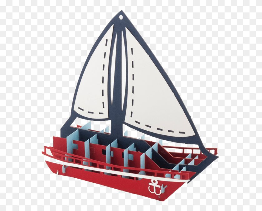 577x618 Парусная Лодка Pop Up Card Dinghy Парусный Спорт, Транспорт, Корабль, Транспортное Средство Hd Png Скачать