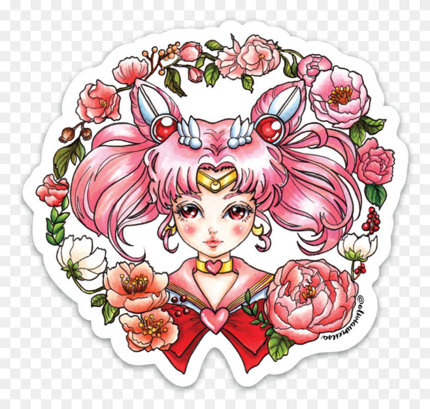 1181x1119 Sailor Chibi Moon Sticker, Pattern, Plant HD PNG Download