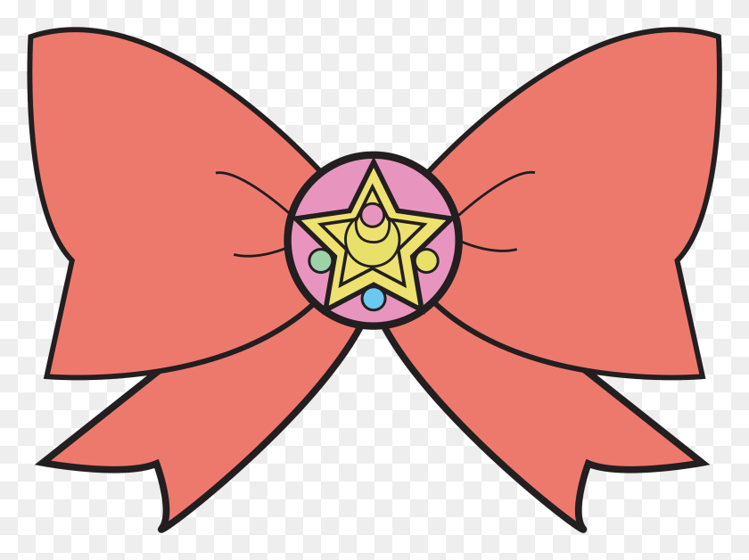 3194x2328 Sailor Moon Bow Clipart Library, Patrón, Símbolo De Estrella, Símbolo Hd Png