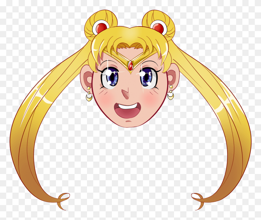 1766x1469 Sailor Moon Cartoon, Label, Text, Face HD PNG Download