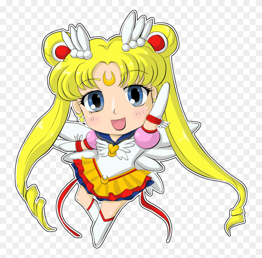 748x770 Sailor Moon Chibi, Performer, Book HD PNG Download