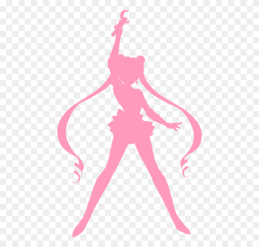 473x741 Sailor Moon Clipart Pink Transparent Sailor Moon Silhouette Transparent, Person, Human, People HD PNG Download