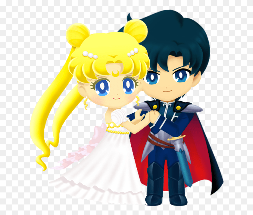647x655 Sailor Moon Drops Serenity And Endymion, Person, Human HD PNG Download