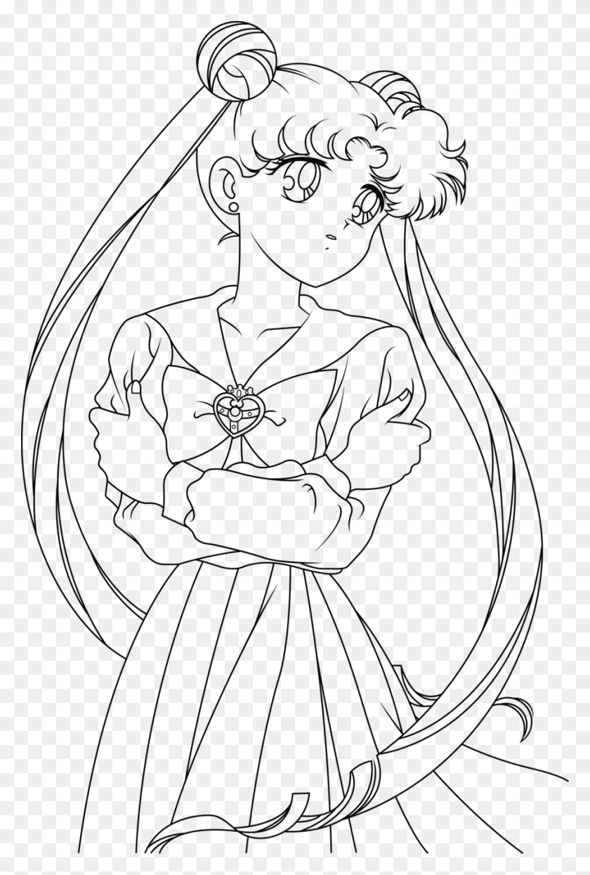 900x1368 Descargar Png Sailor Moon Line Art By Sayurixsama Dibujo De Personajes De Sailor Moon, Danza, Artista, Pose De Danza Hd Png
