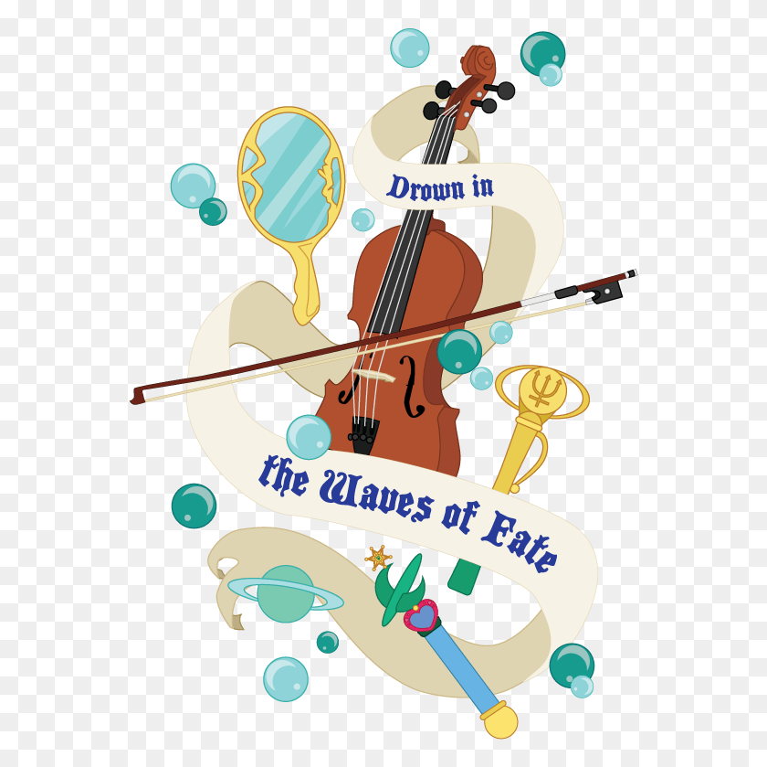 559x779 Sailor Neptune Banner By Keijikunoichi Sailor Chibi Illustration, Leisure Activities, Violin, Musical Instrument HD PNG Download