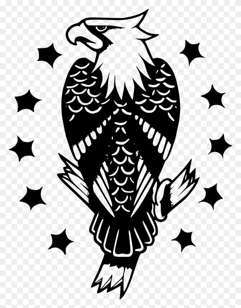 900x1167 Матросские Татуировки Flash Eagle Old School Tattoo Flash, Серый, World Of Warcraft Hd Png Скачать