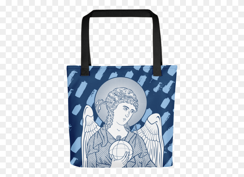 385x550 Saint Archangel Michael Blue Texture Version Tote Bag Tote Bag, Person, Human, Tote Bag HD PNG Download