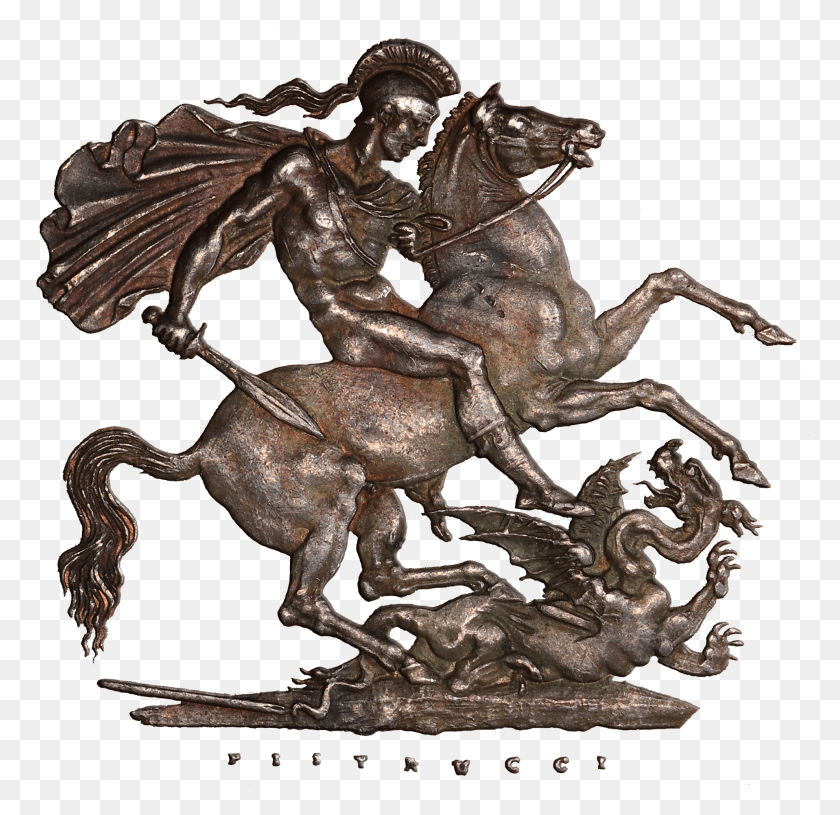 1983x1921 San Jorge Y El Dragón Estatua, Escultura, Bronce Hd Png