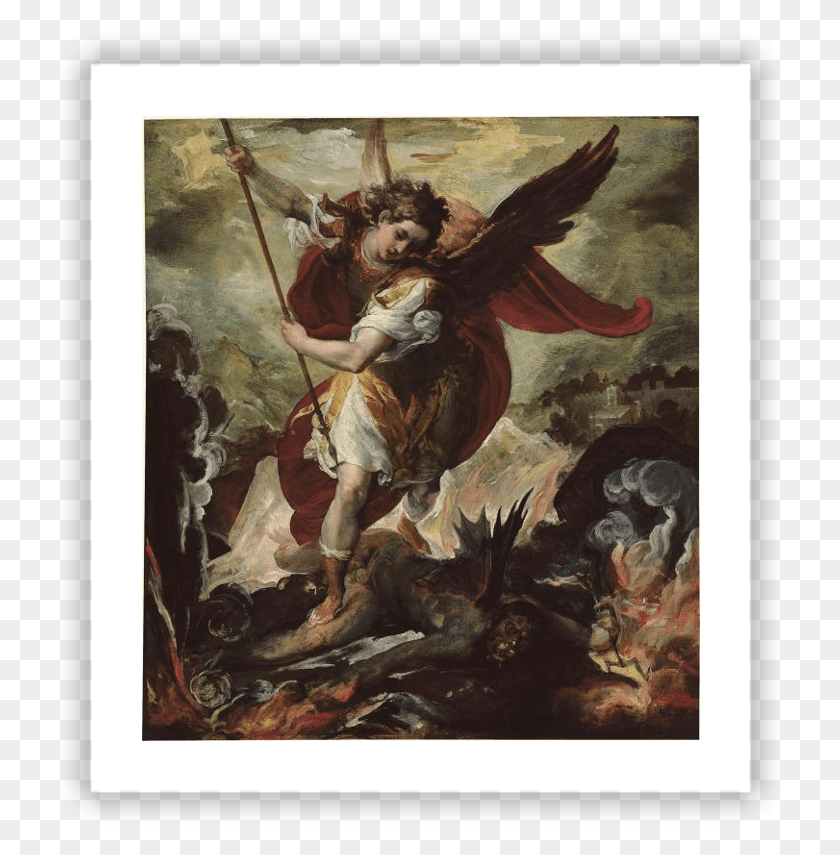 724x795 Saint Michael Vanquishing Satan, Person HD PNG Download
