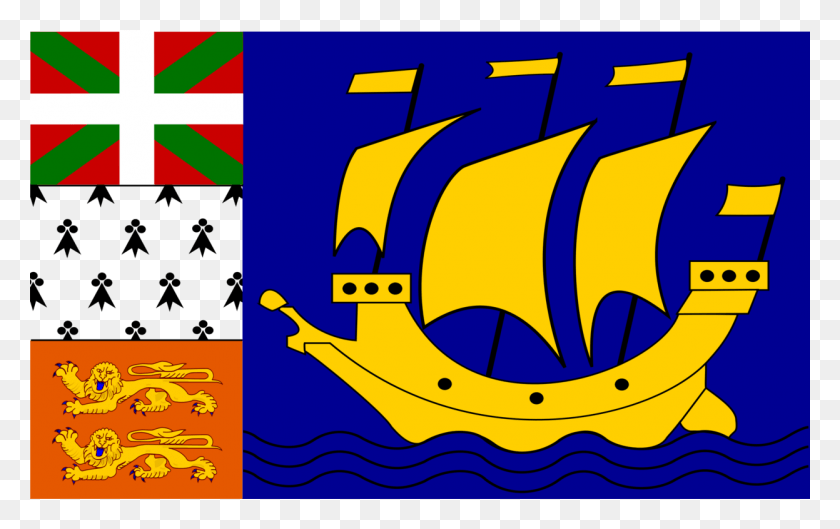 1247x750 Saint Pierre Flag Of Saint Pierre And Miquelon Flag Saint Pierre Et Miquelon Flagge, Text, Symbol, Logo HD PNG Download
