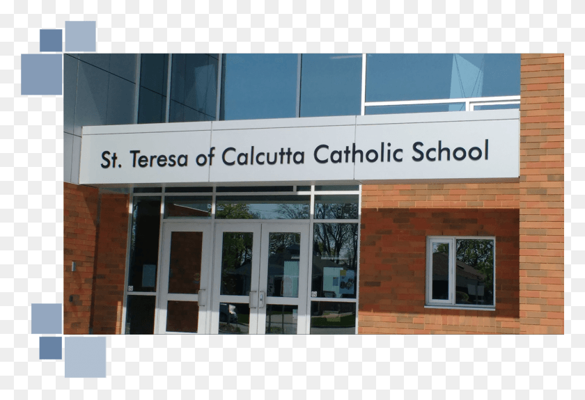 1350x893 Saint Teresa Of Calcutta Catholic School Commercial Building, Door, Folding Door, Office Building HD PNG Download