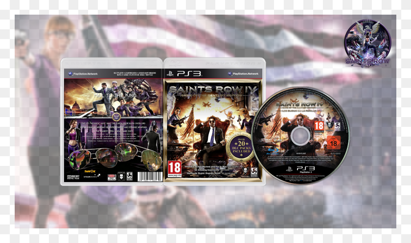 1600x900 Descargar Png Saints Row Iv Game Of The Century Edition Ps3 Cd, Persona, Humano, Disco Hd Png
