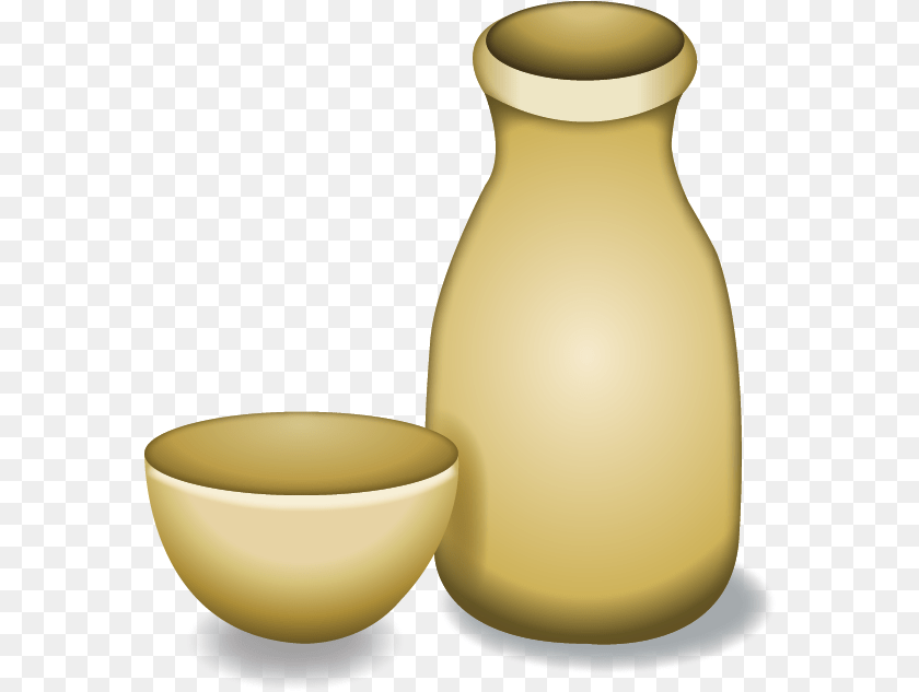 578x633 Sake Bottle And Cup Emoji Icon Vase, Pottery, Jar, Shaker, Dairy Clipart PNG