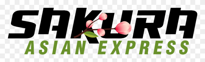 1747x438 Sakura Asian Express, Text, Plant, Number HD PNG Download