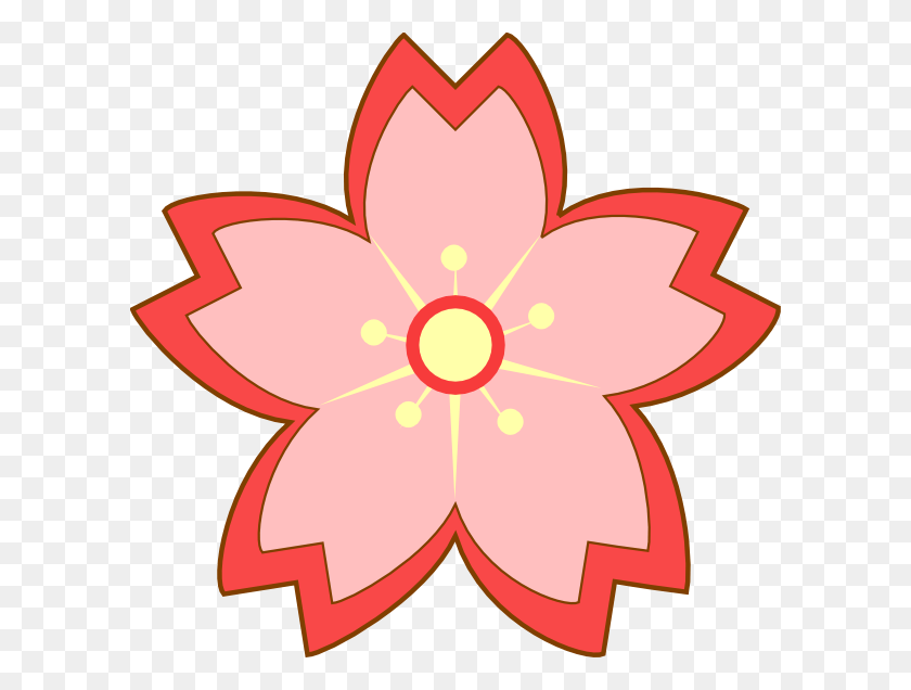 600x576 Sakura Blossom Clip Art, Pattern, Ornament, Fractal HD PNG Download
