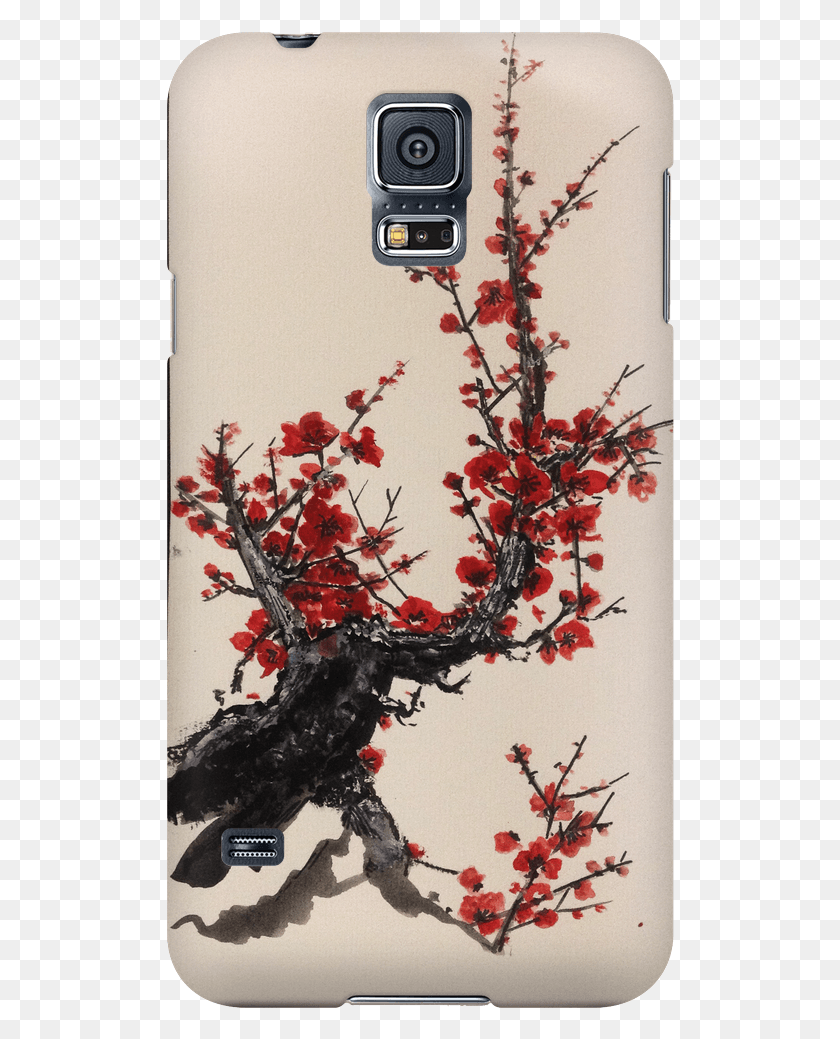 509x979 Sakura Cell Phone Case By Meimei Tran Iphone, Potted Plant, Plant, Vase HD PNG Download