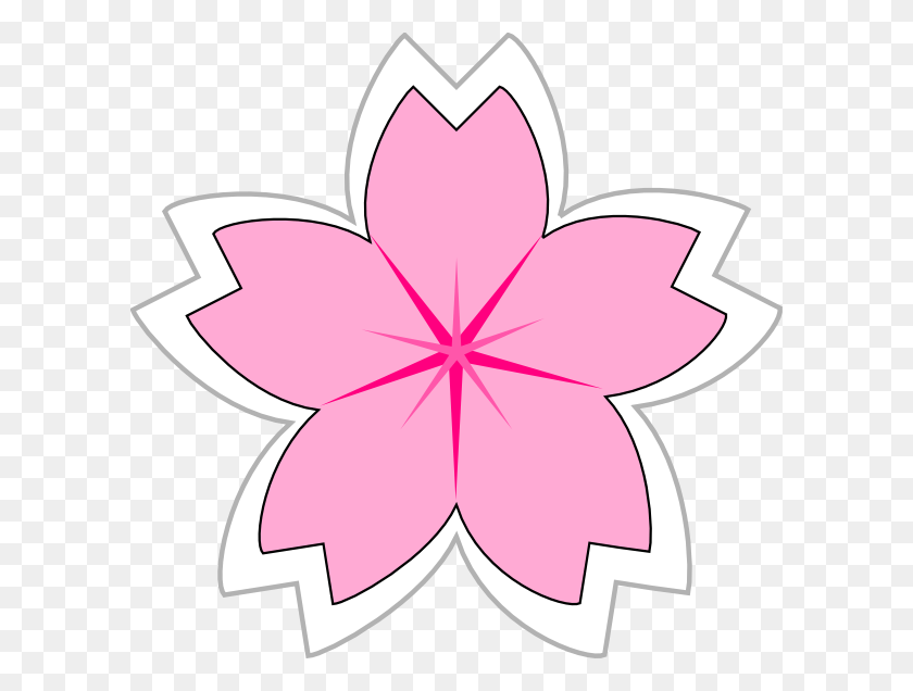 600x576 Sakura Petals, Ornament, Pattern, Fractal HD PNG Download