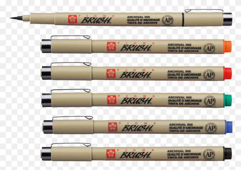 889x607 Кисть Sakura Pigma Brush Pen Лайнер Ручка, Маркер, Бейсбольная Бита, Бейсбол Png Скачать