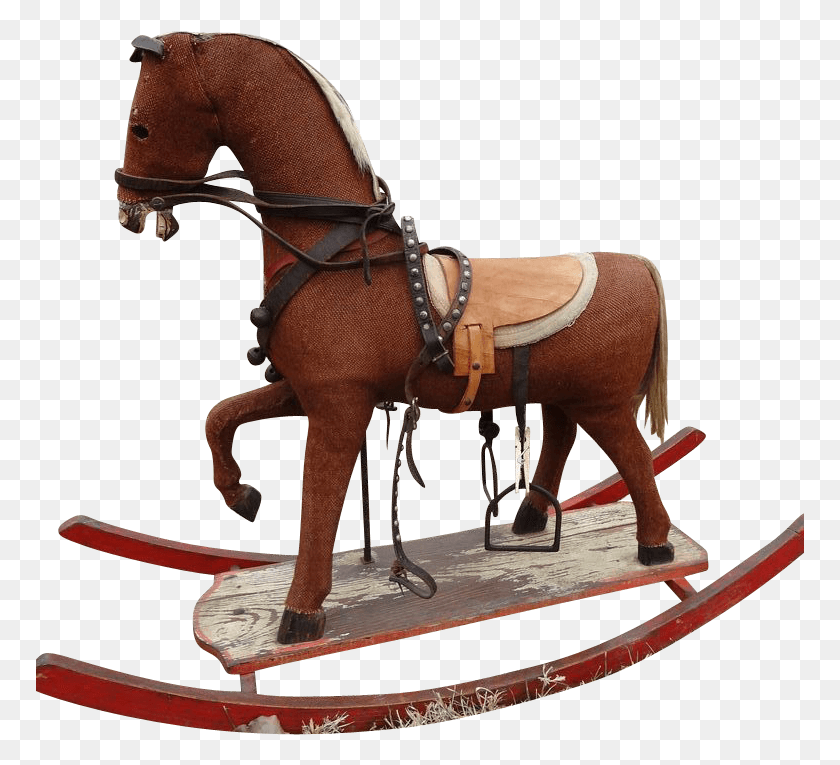 769x705 Sale Antique Rocking Horse Prancing With Tackle Antique Rocking Horse, Mammal, Animal, Figurine HD PNG Download