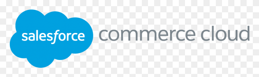 799x195 Sales Force Commerce Cloud, Логотип, Символ, Товарный Знак Hd Png Скачать