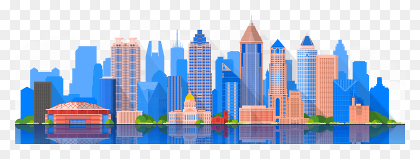 2501x829 Salesforce 2018 В Атланте, Высотное Здание, Город, Городской Hd Png Скачать