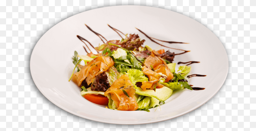 689x430 Salmon Salad Stock, Food, Food Presentation, Plate, Meal Clipart PNG