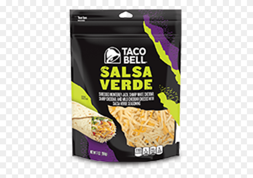 387x532 Salsa Verde Taco Bell Cheese Blend, Food, Bread, Burrito HD PNG Download