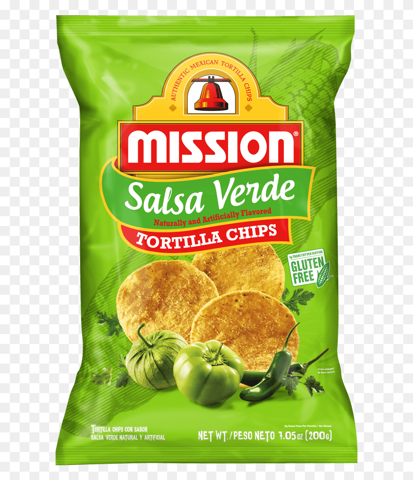 615x917 Salsa Verde Tortilla Chips Mission Salsa Verde, Plant, Food, Bread HD PNG Download