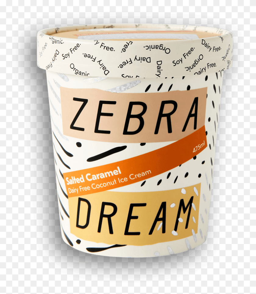 790x916 Salted Caramel Zebra Icecream, Text, Tin, Beverage HD PNG Download