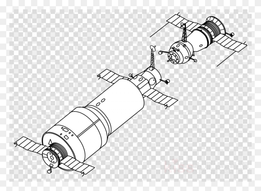 900x640 Descargar Png Salyut 1 First Space Station Clipart International, Botella, Inyección, Estaño Hd Png