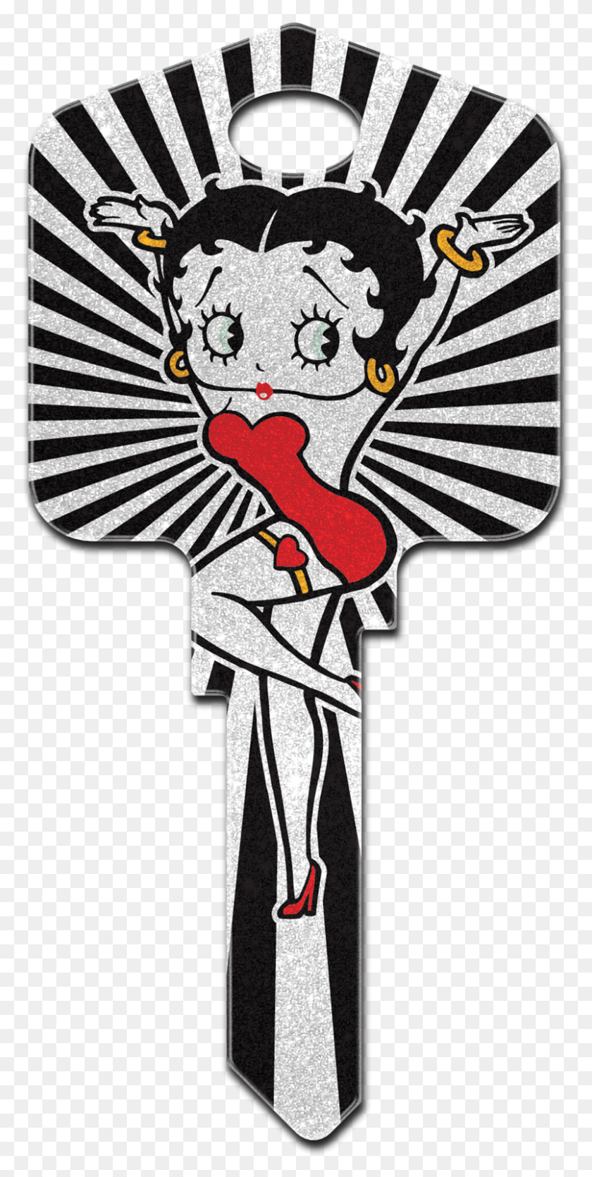 802x1656 Same Image Front Amp Back Betty Boop Key, Symbol, Cross, Crucifix HD PNG Download