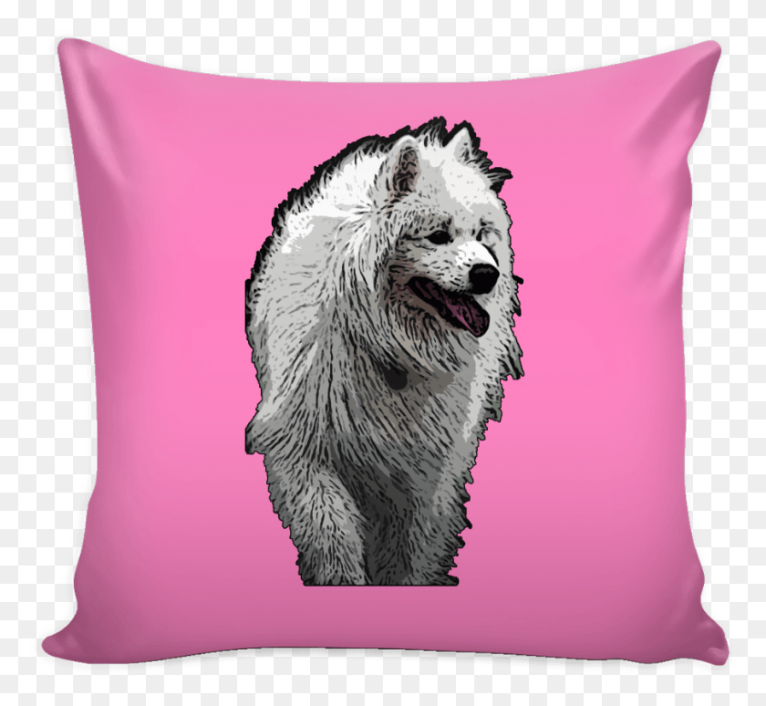 902x826 Samoyed Dog Pillow Auntie Love You, Cushion, Pet, Canine HD PNG Download