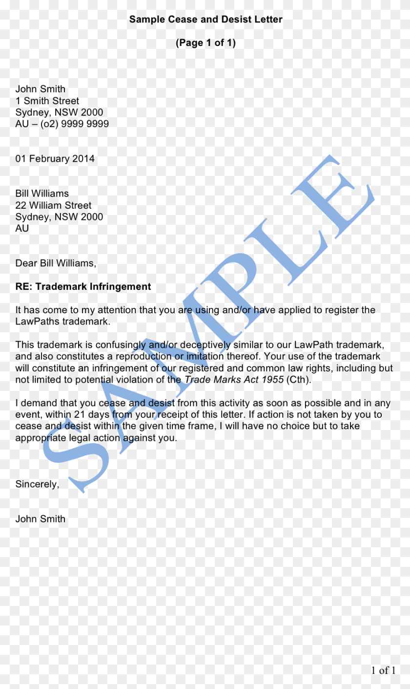 864x1496 Sample Cease And Desist Letter Template 99167 Legal Harassment Letter Template, Text, Symbol, Alphabet HD PNG Download